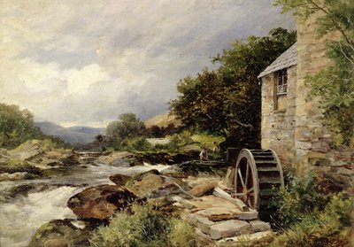El molino en el Llugwy, Capel Curig de David Bates